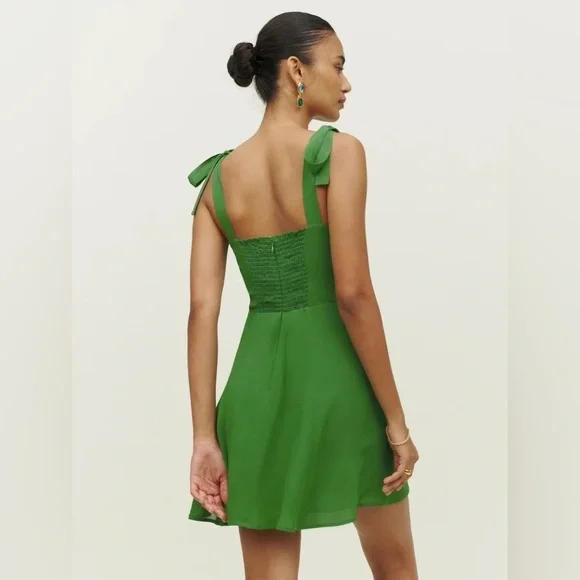 Reformation Niara Dress in Green, size 4 and 6, brand new, never worn. - Picture 5 of 12